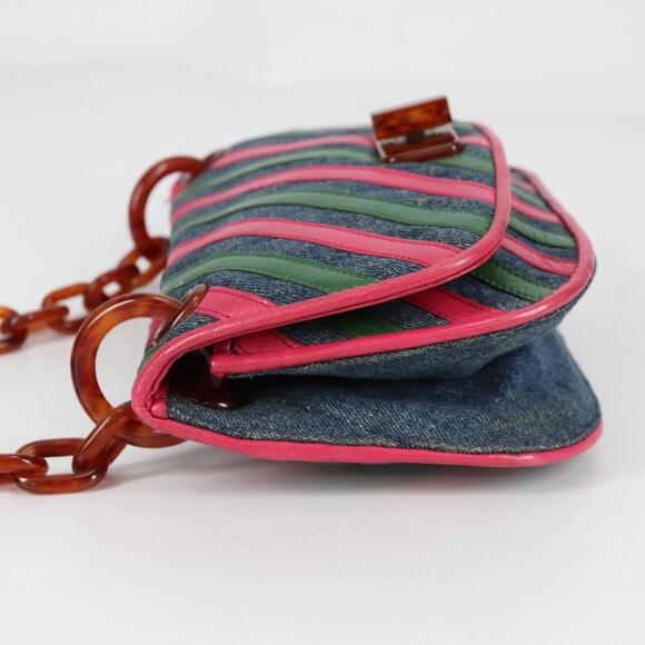 PRADA Shoulder Bag Denim Blue - Picture 4 of 9